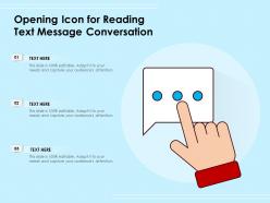 Opening icon for reading text message conversation