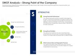 Opening new revenue streams in a stagnant market swot analysis strong point of the company