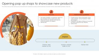 Opening Pop Up Shops Developing Actionable Marketing Campaign Plan Strategy SS V