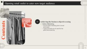 Opening Retail Outlet To Cater New Target Audience Powerpoint Presentation Slides Content Ready