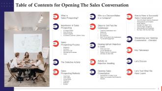 Opening The Sales Conversation Training Ppt Content Ready Appealing