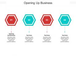 Opening up business ppt powerpoint presentation file master slide cpb