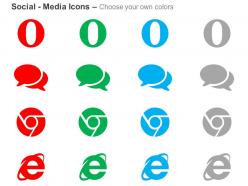 Opera we chat chrome internet explorer ppt icons graphics