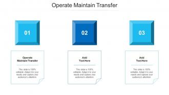 Operate Maintain Transfer Ppt Powerpoint Presentation Professional Show Cpb