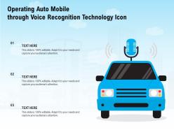 Operating auto mobile through voice recognition technology icon