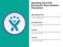 Operating cash flow earning per share numbers transaction