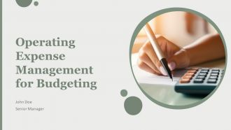 Operating Expense Management For Budgeting PPT Mockup AT