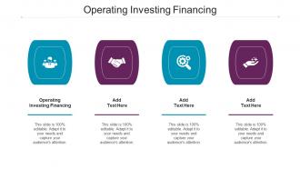Operating Investing Financing Ppt Powerpoint Presentation Show Elements Cpb