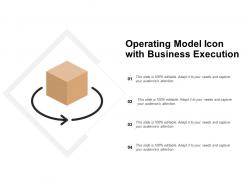 Operating model icon with business execution