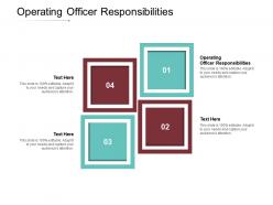 Operating officer responsibilities ppt powerpoint presentation slides cpb