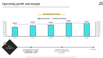 Operating Profit And Margin Banking Services Company Profile Ppt Summary