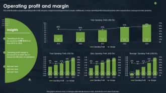 Operating Profit And Margin Food Company Financial Report