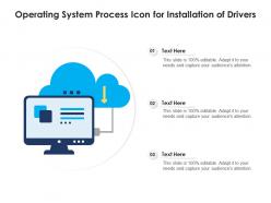 Operating system process icon for installation of drivers