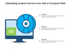 Operating system process icon with a compact disk