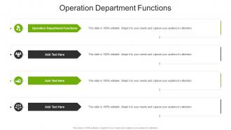Operation Department Functions In Powerpoint And Google Slides Cpb
