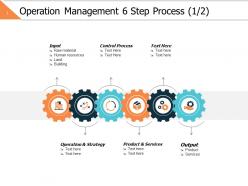 Operation Management 6 Step Process 1 2 Ppt Powerpoint Presentation File Graphic Images