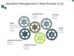 Operation management 6 step process building ppt powerpoint presentation layouts layout