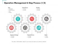 Operation management 6 step process ppt powerpoint presentation summary themes