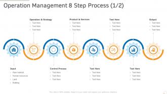 Operation management 8 step process production management ppt powerpoint introduction
