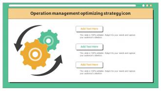 Operation Management Optimizing Strategy Icon