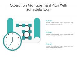 Operation management plan with schedule icon