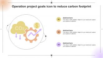 Operation Project Goals Icon To Reduce Carbon Footprint