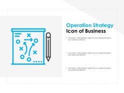 Operation strategy icon of business