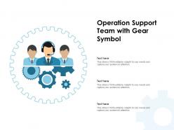 Operation Support Team With Gear Symbol