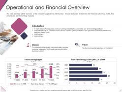Operational And Financial Overview Pitch Deck For After Market Investment Ppt Icons
