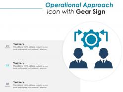 Operational approach icon with gear sign