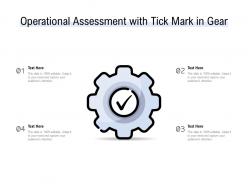 Operational assessment with tick mark in gear