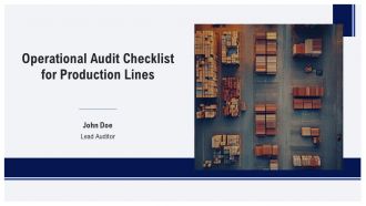 Operational Audit Checklist For Production Lines PPT Structure AT