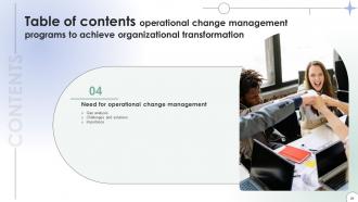 Operational Change Management Programs To Achieve Organizational Transformation CM CD V Pre designed Template