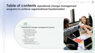 Operational Change Management Programs To Achieve Organizational Transformation CM CD V Adaptable Slides