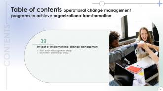 Operational Change Management Programs To Achieve Organizational Transformation CM CD V Visual Idea