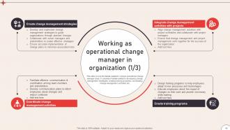 Operational Change Management To Enhance Organizational Excellence CM CD V Compatible Researched