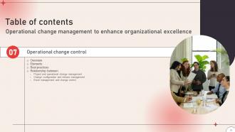 Operational Change Management To Enhance Organizational Excellence CM CD V Visual Researched