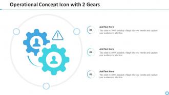 Operational concept icon with 2 gears