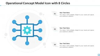 Operational concept model icon with 8 circles