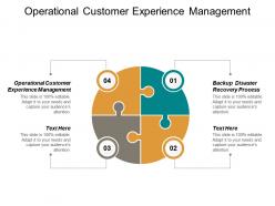 Operational customer experience management backup disaster recovery process cpb