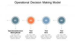 Operational decision making model ppt powerpoint presentation professional background cpb