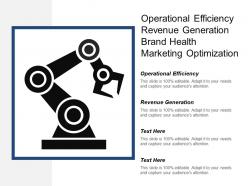 Operational Efficiency Revenue Generation Brand Health Marketing Optimization