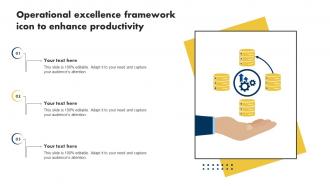 Operational Excellence Framework Icon To Enhance Productivity