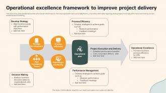 Operational Excellence Framework To Improve Project Delivery
