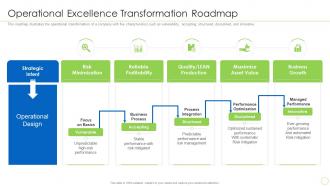 Operational Excellence Transformation Roadmap Integration Of Digital Technology In Business