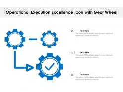Operational execution excellence icon with gear wheel