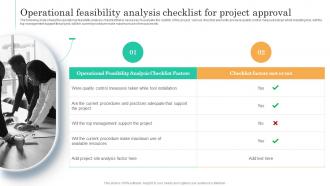 Operational Feasibility Analysis Checklist For Approval Project Assessment Screening To Identify