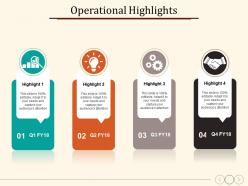 Operational highlights customer facing operations optimize revenue sources