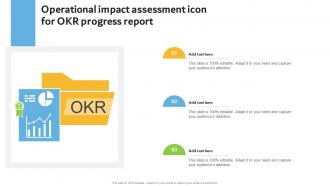 Operational Impact Assessment Icon For Okr Progress Report