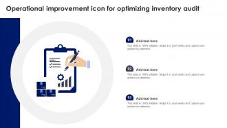Operational Improvement Icon For Optimizing Inventory Audit